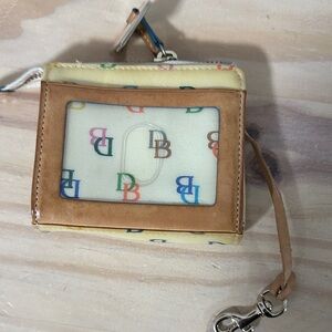 Dooney & Bourke Tan and Multicolor ID Holder